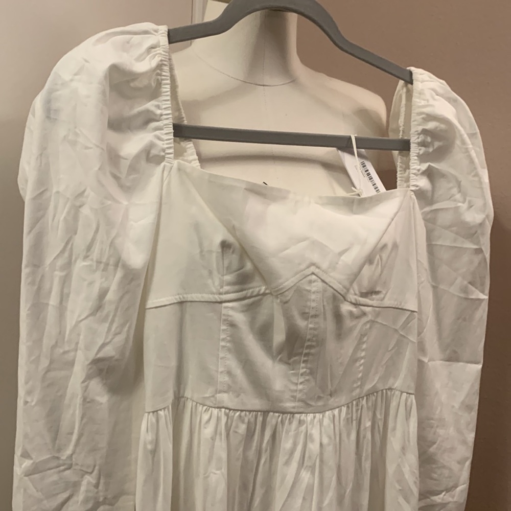 Reformation Luce Corset drop waist Dress White size 2- NWT - Picture 7 of 16